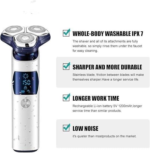 Electric Shaver for Men Razor Professional Shaving Machine Rechargeable Beard Trimmer Waterproof Hair Trimmer Razors Electric Shaver for Men