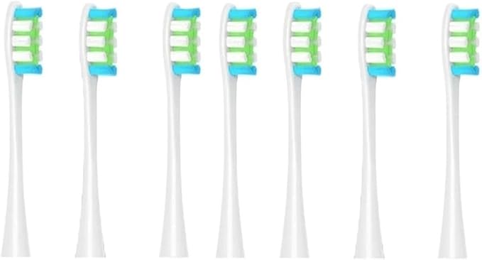 Compatible for Oclean 7pcs Replacement Heads Brush Flow/X/X PRO/ Z1/ F1/ One/Toothbrush Vacuum Bristle(Silver)
