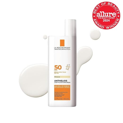 La Roche-Posay Anthelios Sunscreen SPF 40 Ultra-Light Fluid Broad Spectrum SPF 40 Face Sunscreen with Titanium Dioxide Mineral Lightweight &amp Fast-Absorbing Oil-Free Matte Finish