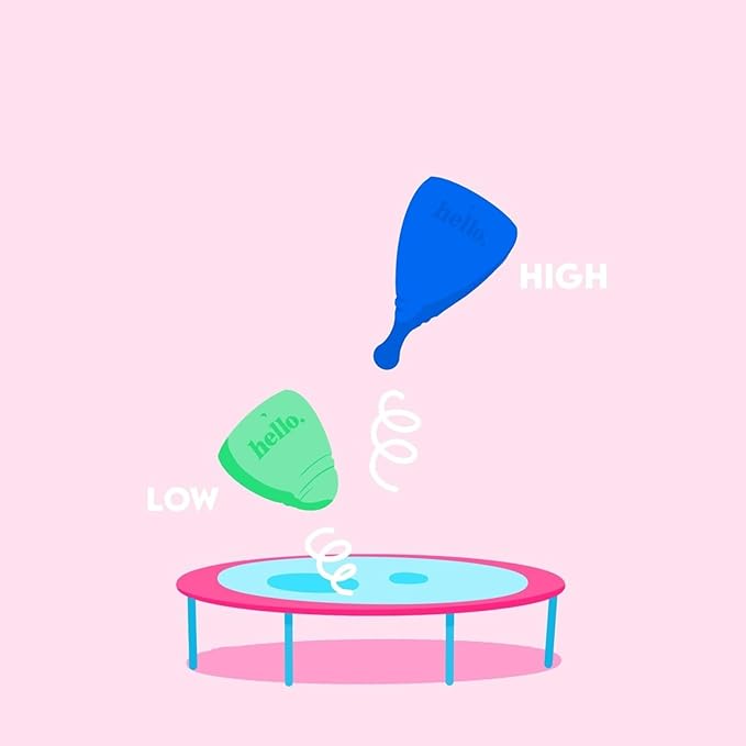 Cup High Cervix Menstrual Cup | Award Winning Reusable Soft Flexible Alternative to Pads &amp Tampons | Sustainable Feminine Hygiene | Leak Proof | Holds 34ml 45mm Diameter 78mm L (Large)