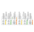 Koku Citrus Hand &amp Body Spray | Variety Pack | Twelve 1.2-Ounce Travel-Size Spray Bottles | 4 of each Scents | Lemon Lime &amp Mandarin Orange