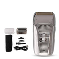 Men's Shaver Electric Shaver Hair Cleaning Razor Beard Foil Shaving Machine Finishing Tool For Men (Color : Silver)