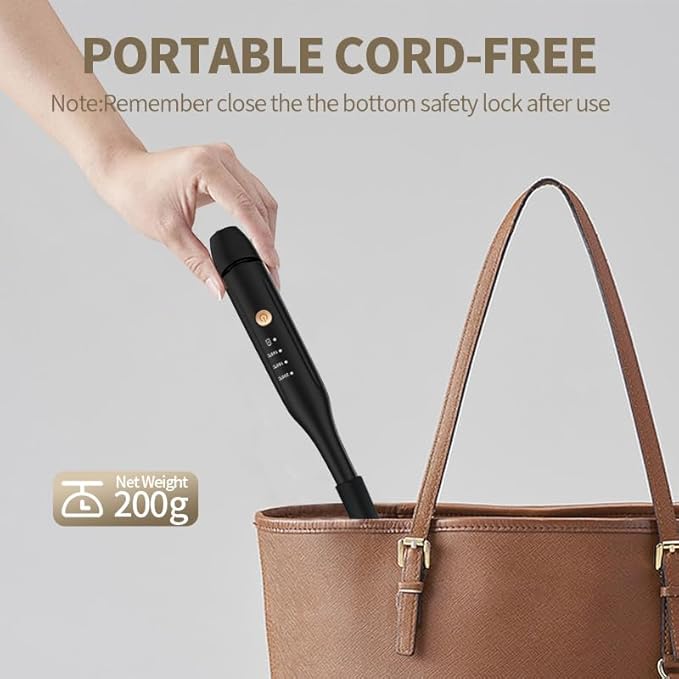 Cordless Hair Straightener and Curler 2 in 1 Ceramic Flat Iron Mini Cordless Portable Travel Hot Tools Straight Curl for Women Men USB Rechargeable with Pouch for Fine to Thick Hair