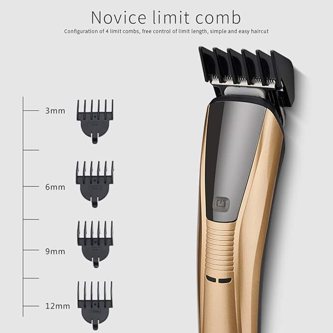 QWEASDF Professional 6-in-1 Multifunctional Electric Hair Clipper Kit Beard Trimmer Nose Hair Trimmer Body Shaver Side Trimmer Full-Body Waterproof USB Charging Suitable for The Whole Family