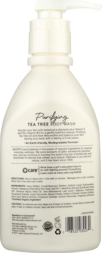 Jason Bath Care Tea Tree Satin Shower Body Washes 30 fl. oz. (a) - 2pc