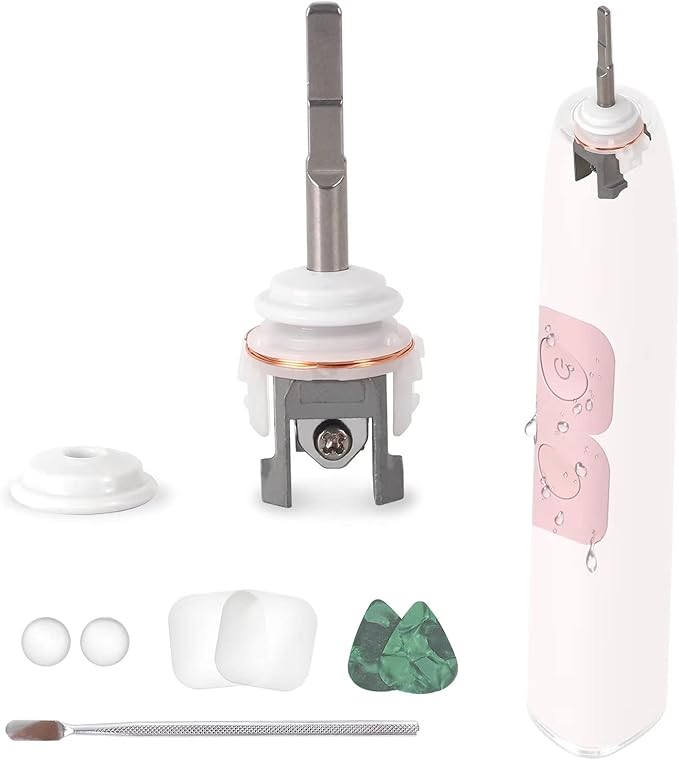 Upgraded Electric Toothbrush Metal Shaft Link Rod Compatible with Philips Sonicare Replacement Parts HX99 HX68 HX75 HX96 Connecting Rod with Waterproof Rubber Seal