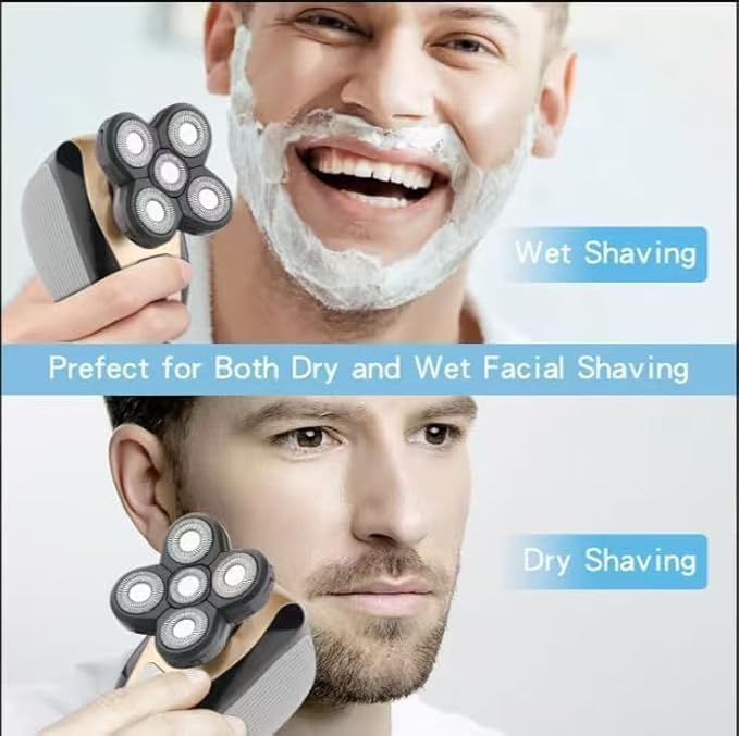 4D – 360 Head Shaver. 5-in-1 Electric Head Shavers. (Silver)