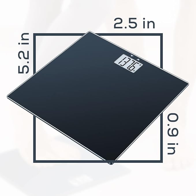 Beurer GS435B Glass Bluetooth Scale for Body Weight with BMI Composition Measurement Smart Digital Bathroom Scales Connects with Health App Analyzer Weigh in Kg and Lbs Black
