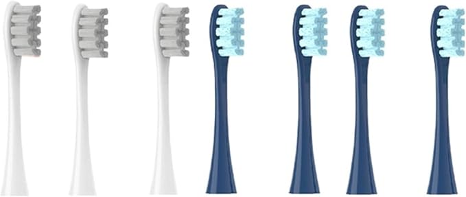Compatible for Oclean 7pcs Replacement Heads Brush Soft Sonic Toothbrush Vacuum Bristle(Gray)