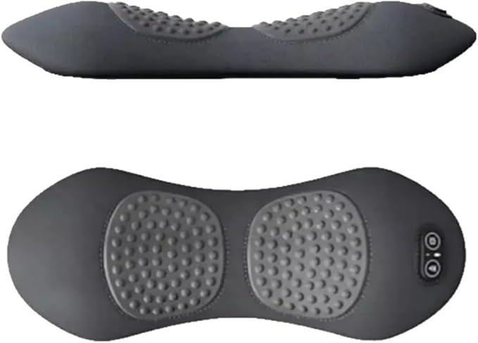 Triple Fusion Back Massager Upgraded 3 in 1 Neck Shoulder Electric Backs Massagers with Traction Vibration &amp Heat (Dark Gray)