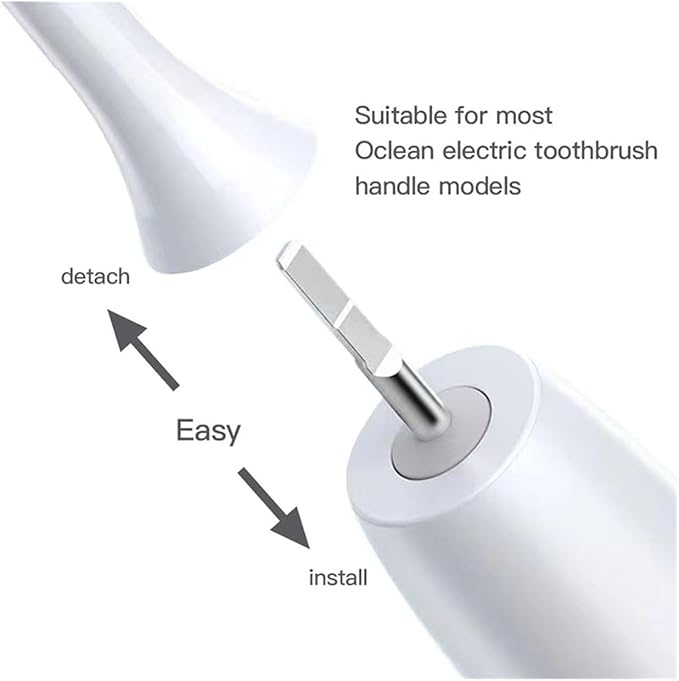 Compatible for 10pcs Replacement Brush Heads for SOOCAS X3 X5 V1 X3U Soft Bristle Electric Toothbrush Sealed Packed(5White 5Black)