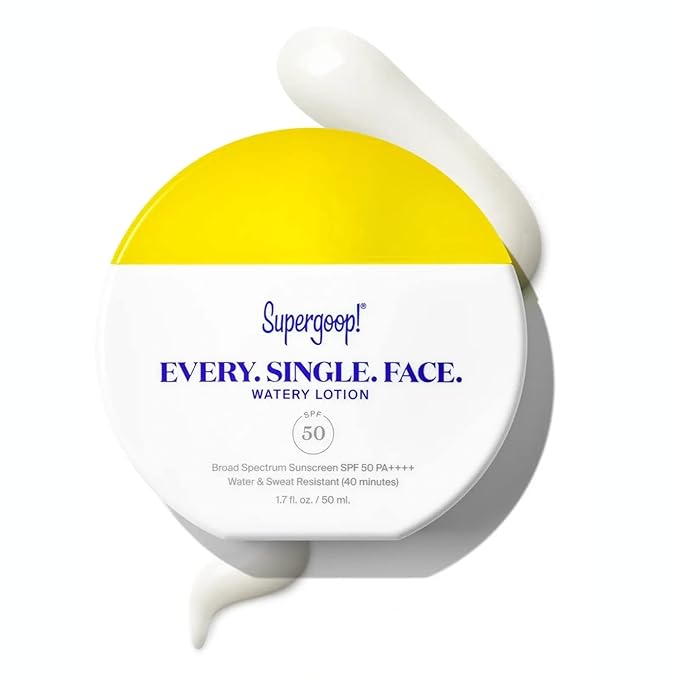 Supergoop! Every. Single. Face. Watery Lotion - 1.7 fl oz - Broad Spectrum SPF 50 PA++++ Sunscreen Lotion - Water &amp Sweat Resistant - All Skin Types