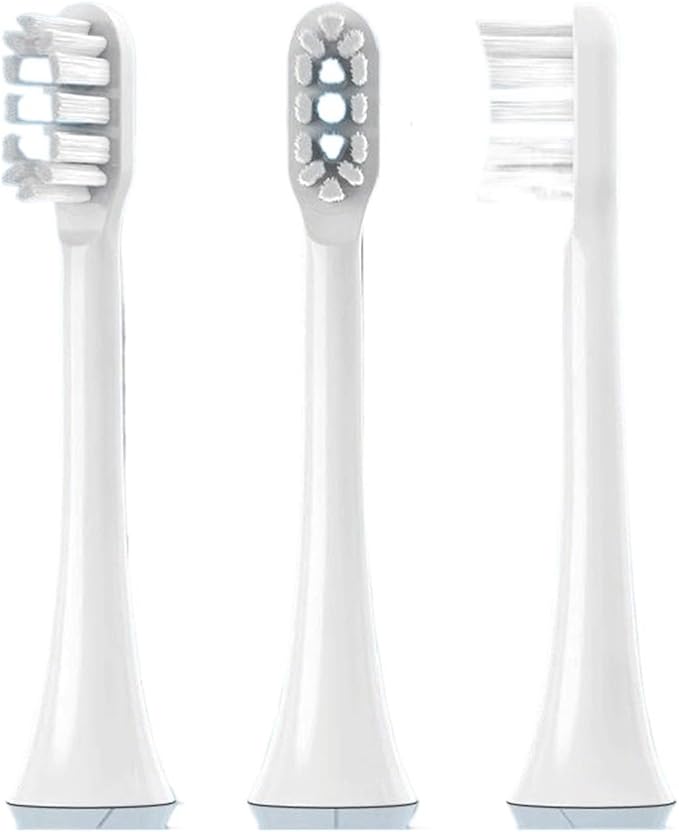 Replacement Toothbrush Heads for T301/T302/T501C Electric Soft Bristle Nozzles with Caps(4 pcs White)