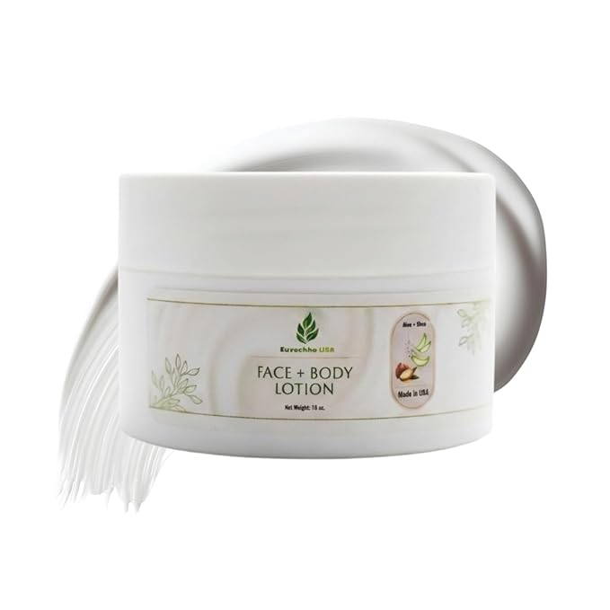 Vegan Body Wash &amp Face + Body Moisturizing Cream – Organic Aloe &amp Shea Non-Toxic Fragrance Free Sensitive Skin Made in USA