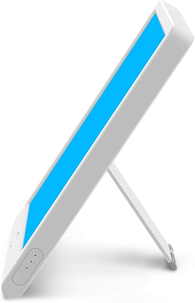 Light Therapy Lamp SMY Blue Light Energy Lamp and Adjustable LED Blue Light Tablet One Touch with Timer 100% UV Free