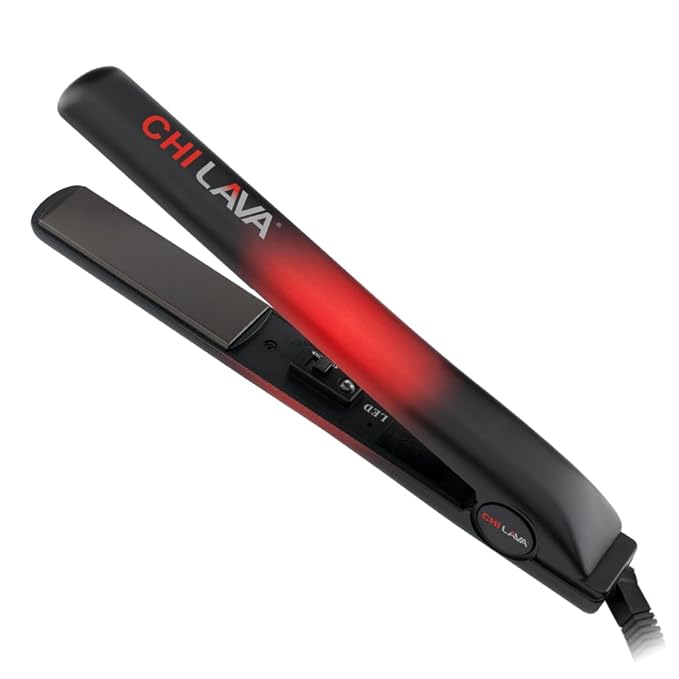CHI Original Lava Ceramic Flat Iron Hair Straightener Bundle with 8.5 FL Oz Smoothing Styling Cream