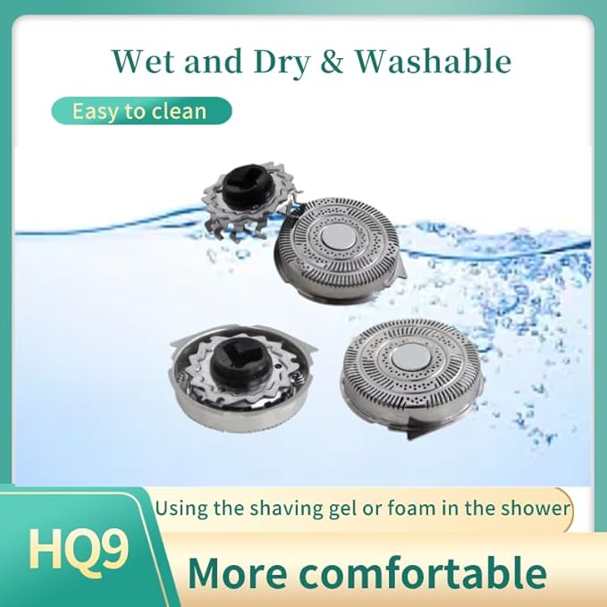 Hq9 8240XL Electric Razors Blades Replacement Fit for Norelco Durable Shaver Blades for norelco 8140XL 8150XL 8160XL 8170Xl 8171XL 8175XL 8250XL 8251XL Cutter Blades for Smooth Shaving-9Pcs