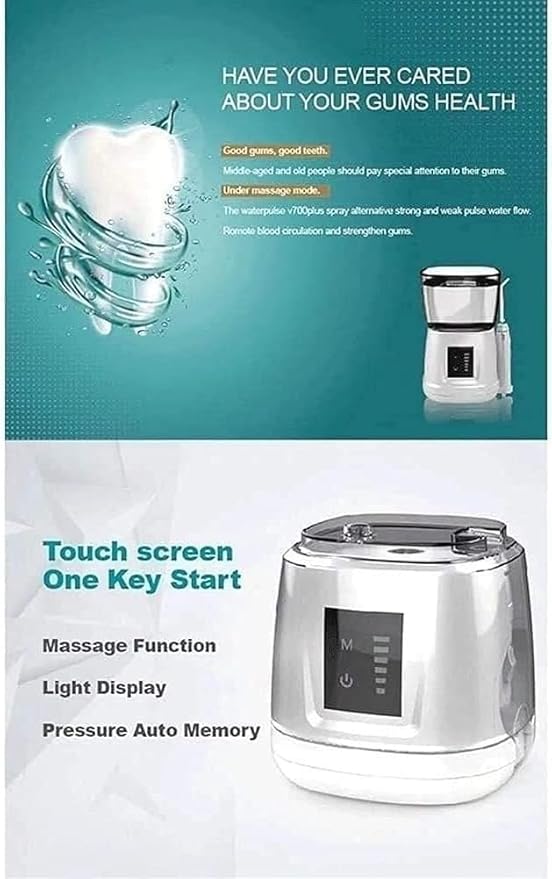 Water Flosser Electric Dental Countertop Professional Oral Irrigator for Teeth 1000ML Family with 6 Multifunctional Jet Tips