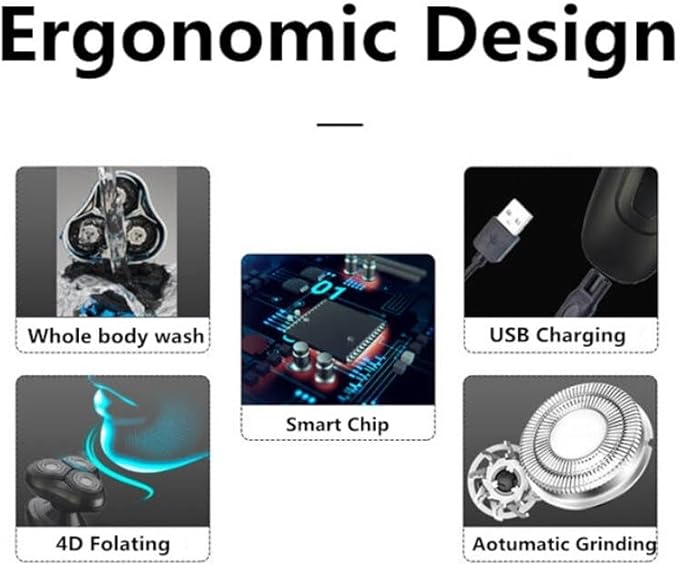 Head Shaver for Men Electric Shaver Rechargeable Electric Razor Shaving Machine Cleaning Beard Razor for Men Wet and Dry Waterproof Washable