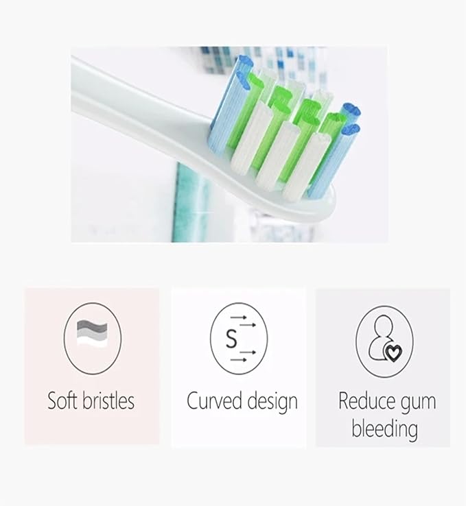 Toothbrush Heads Compatible for Air2/One/SE X/X PRO/Z1/F1 4PCS(4pcs Blue)