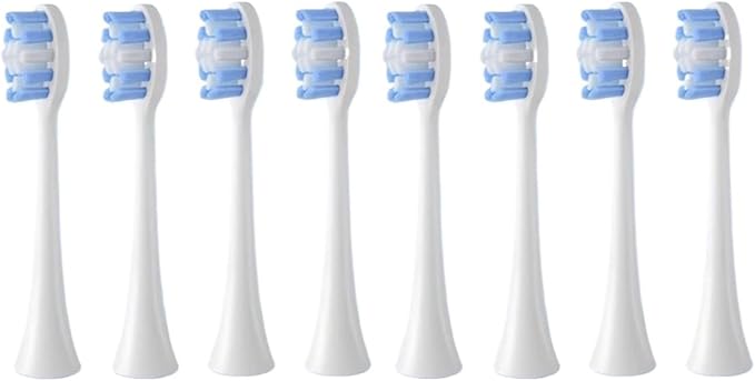 Replacement Toothbrush Head Compatible for BOMIDI TX5 Electric Soft Bristles Nozzles(8PCS White)