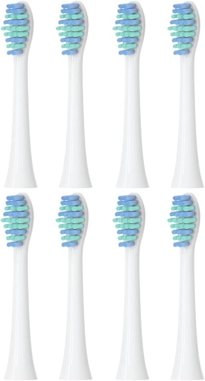 Compatible for SN-P1 Toothbrush Replacement Brush Head(8pcs)(White B)