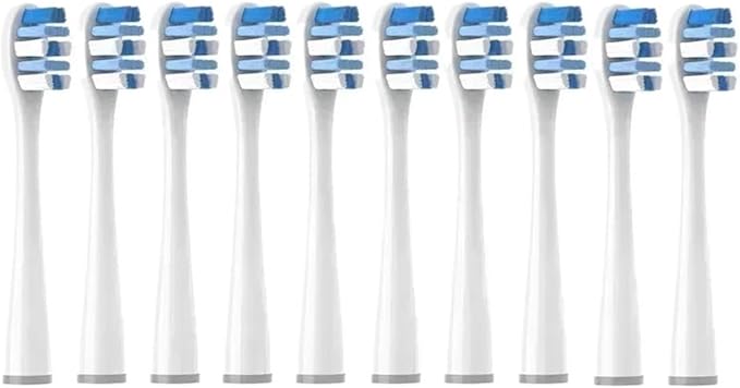 10PCS Replacement Brush Heads Compatible for Y1S/Y4/U1/U2/U3/P1/P4 Soft Toothbrush Clean Nozzles(10PureWhite)