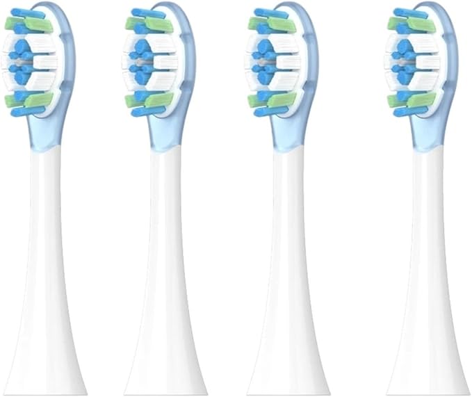 4/8PCS Replacement Brush Heads Compatible for MIJIA MES609/610 Pro Sonic Electric Toothbrush Sealed Package(4 pcs Blue)