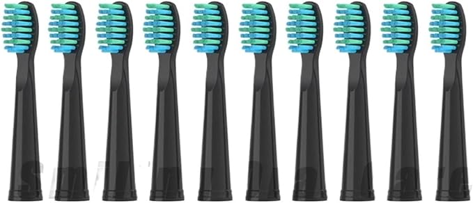 10/20PCS Electric Toothbrush HeadsCompatible for SEAGO SG899/SG507/SG610/SG659/SG917/E1/E2/E3 Vacuum Replacemen Brush Head(Silver)