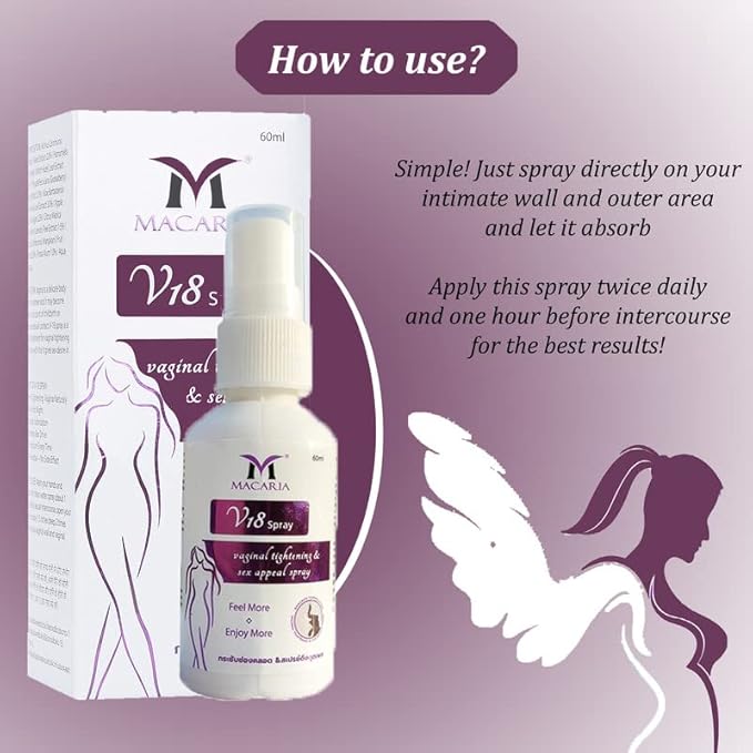 MACARIA Vaginal Pussy Yoni Tightening Shrink Spray for Women Intimate Parts Feminine Care for Porn Actress