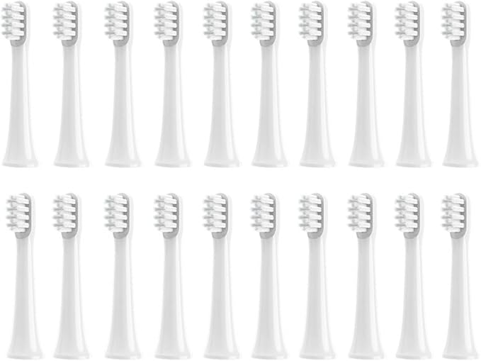 Compatible for T100 Replacement Toothbrush Head16/20/30PCS(White-20pcs)