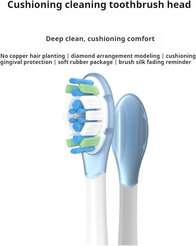 8PCS Replacement Brush Heads Compatibility for XIAOMI MIJIA MES609/610 Pro Electric Toothbrush(8 PCS Blue)