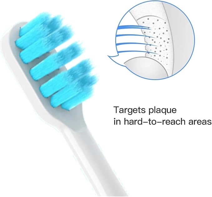 10PCS Electric Toothbrush Head Compatible for T300/T500/T700(10WhiteGreenBlue)