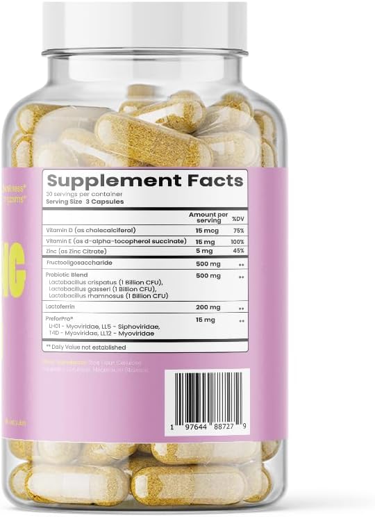 Vitaliboost Soaking Wet - Probiotic for Total Vaginal Health &amp Increased Wetness - 90 Capsules (1 Month Supply)