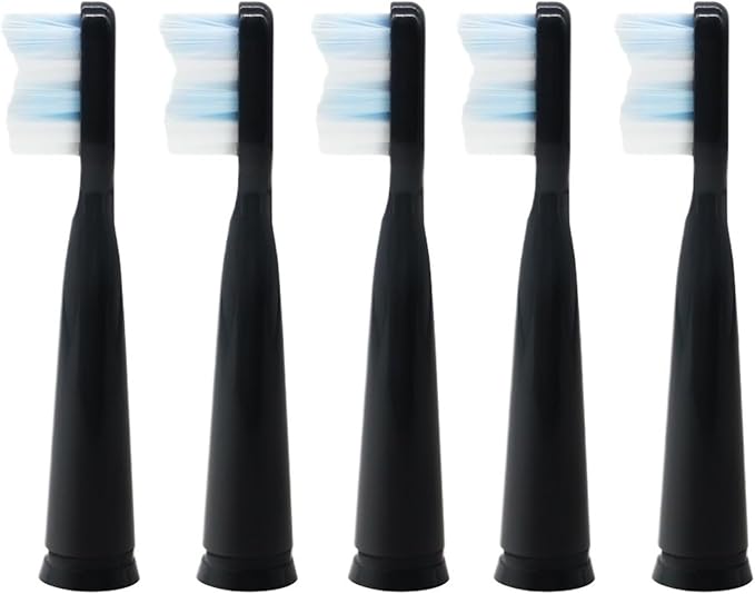 15PCS Replaceable Toothbrush HeadsCompatible for Seago Tooth Brush Head Soft Bristle SG-507B/908/909/917/610/659/719/910(Black B)