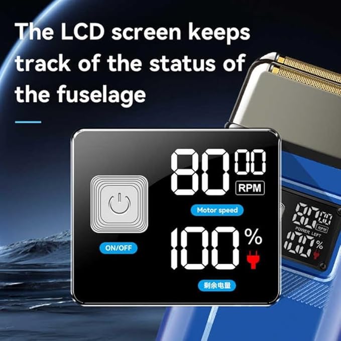 Men's Shaver Rechargeable Hair Shaver for Men Beard Electric Shaver Face Electric Razor Men's Bald Head Shaving Machine Wet Dry
