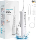 New Electric Tooth FlosserPortable Rechargeable Tooth Flosser300ML Rechargeable Travel Rinse Cleaner IPX7 Waterproof Electric Tooth Flosser4 Speed ModeFloss Cleaner (Pearly White)