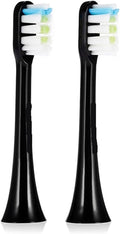 Compatible for SOOCAS Electric Toothbrush Heads Replacement X1 X3 X3U X5 Teeth Brush(Black 2 pcs)