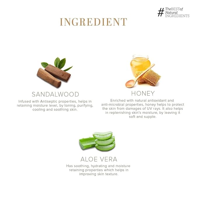 SENTA Sandalwood &amp Honey Body Wash | Gentle Body Cleanser for Healthy Skin | Body Wash for Calming Sunburns | Body Wash for Soft Skin | Suitable for All Skin Types | 210ml