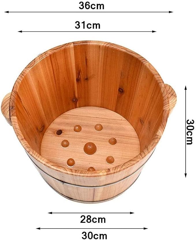 Katzowen Sauna Wooden BucketFoot Massage Spa for HomeRelax Pedicure Foot BathFoot and Leg Spa for Adults