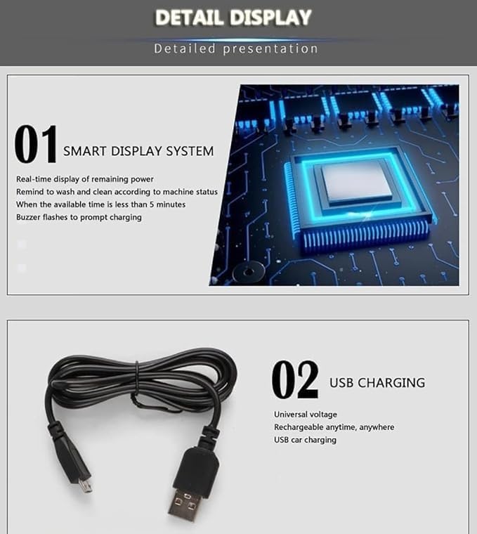 Electric Razor for Men's Digital Display Electric Shaver for Men Whole Body Washing Electric Razor Beard Knife USB Charging Mens Shavers