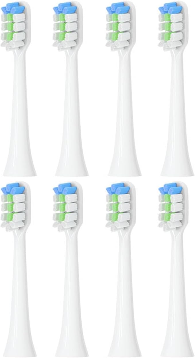 Compatible SNP1 Electric Toothbrush Replacement Brush Head SN-P1 Bright White(Silver)