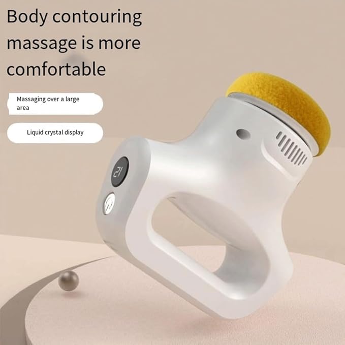 Massage Gun 12-Level Adjustable Portable Home Massage Tool with 3 Heads for Back 3 Massages Heads for Back Neck Body(Pink)