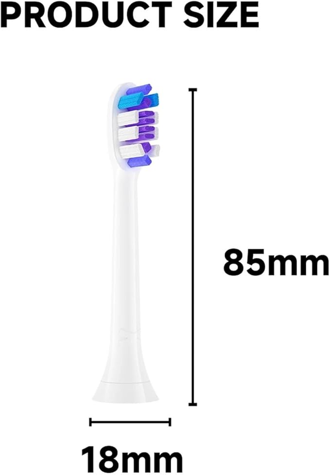 12pcs Replacement Toothbrush Heads Compatible for Sonicare Soft Brush Head 4100 6500 6100 7500(12PCS Bule)
