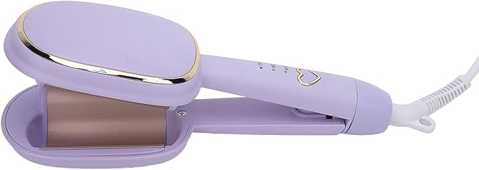 32mm Egg Roll Hair Curler Waving Curling Iron Fast Heating Hair Crimper Waver for Women Girls Purple (US Plug 110V)