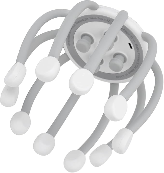 Electric Scalp Massager Head Massager - Portable Wireless Head Massage with Vibration. Stress Relaxation ToolDeep Sleeping aid with 10 Vibration Contacts 4 Mode Adjustable