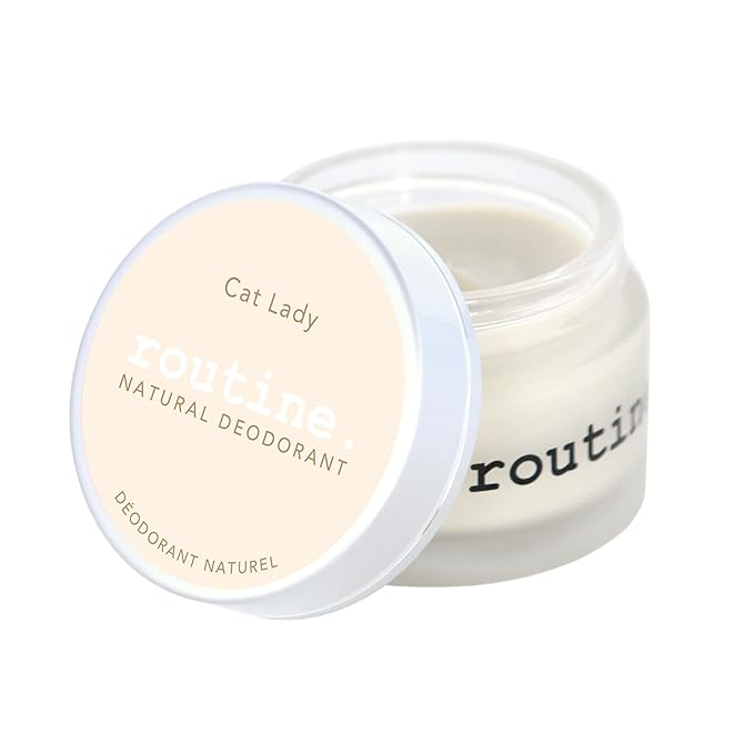 Routine. Natural and Aluminum Free Deodorant (2 Fluid Oz.) for Women and Men | Cat Lady | Coconut Cocoa Pineapple and Vanilla (Cream Jar Formula)