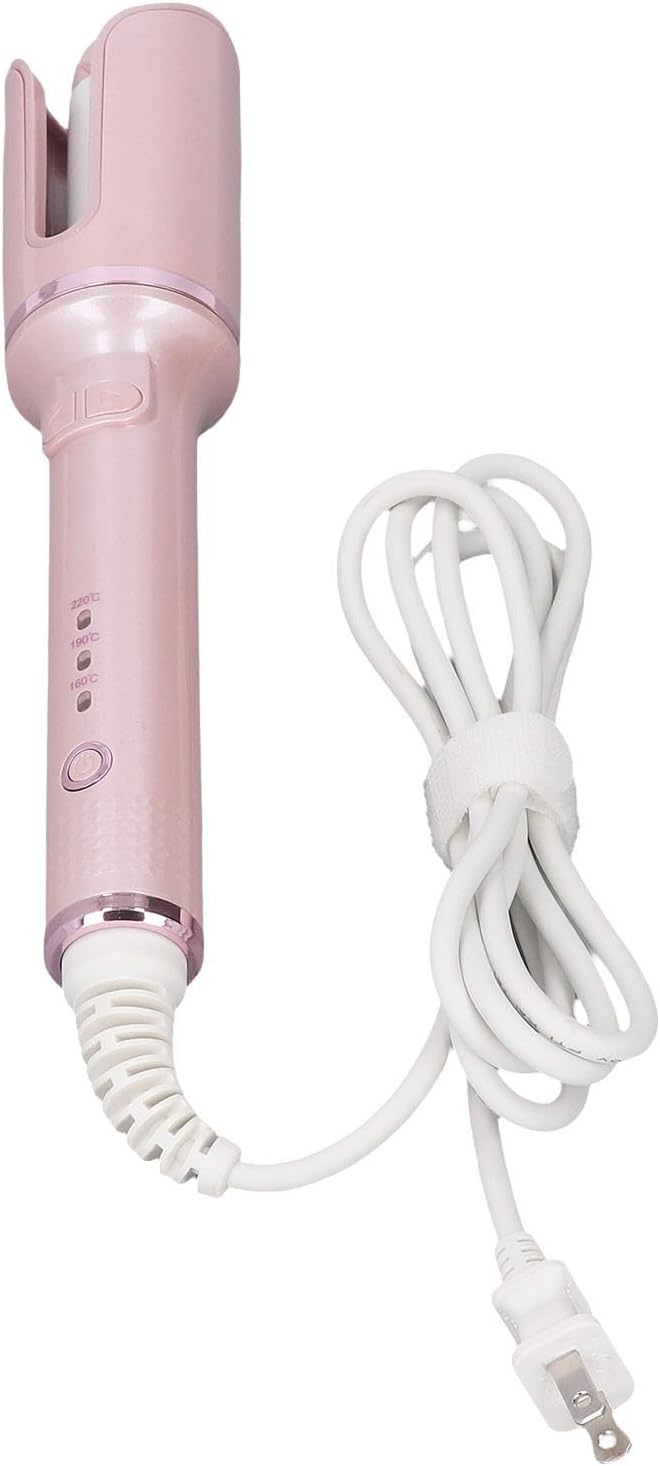 Generic Negative Ion Hair Curler 54W 3 Levels Temperature Adjustment Auto Shut Off Hair Curling Iron for Women Pink