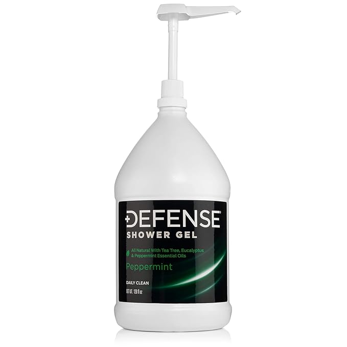 Defense Soap Peppermint Body Wash Shower Gel 1 Gallon (128 Fl Oz)