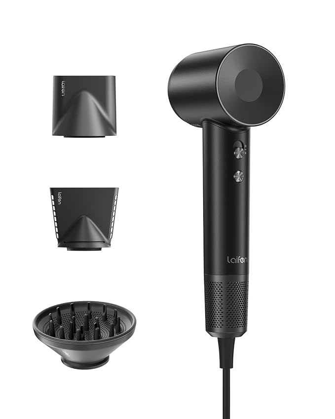 Laifen Swift Special Hair Dryer High Speed 200M Ionic Blow Dryer with 110 000 RPM Brushless Motor for Fast Drying Low Noise Hairdryer with Magnetic Nozzles HD501